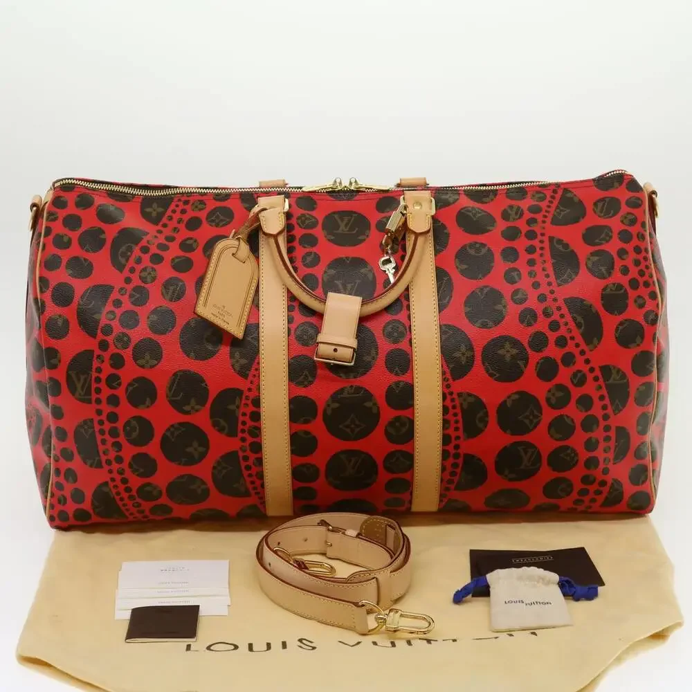 LOUIS VUITTON Monogram Yayoi Kusama Keepall Bandouliere55 Bag M40695